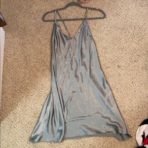 Green silk slip dress from victoria secret